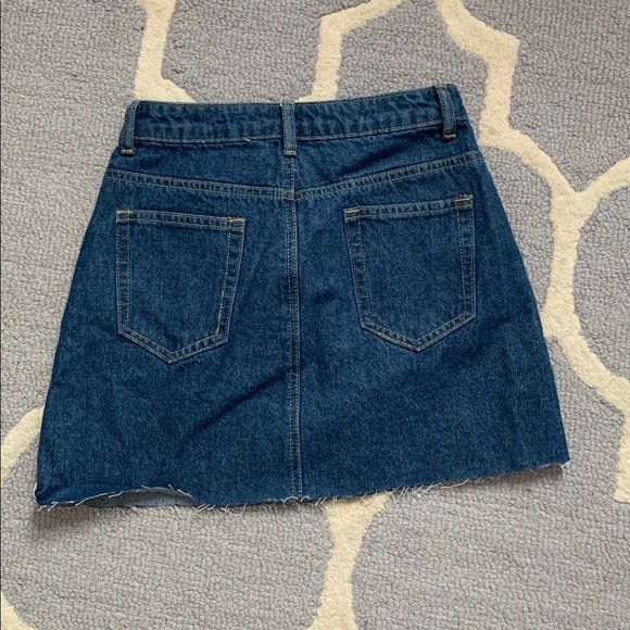 Denim Side Stripe 0 Mini Skirt - Picture 2 of 3
